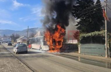Се запали автобус на ЈСП
