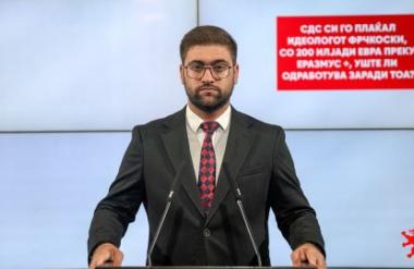 Манасиевски: СДС си го плаќал идеологот Фрчкоски, со 200 илјади евра преку Еразмус +, уште ли одработува заради тоа?